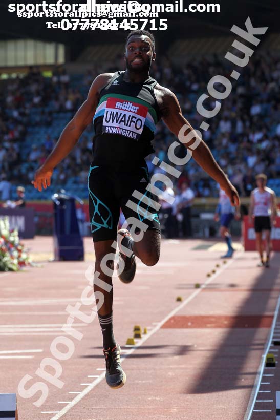 Mens long jump, 2019 Muller British Championships, Alexander Stadium, Birmingham. Photo: David T. Hewitson/Sports for All Pics